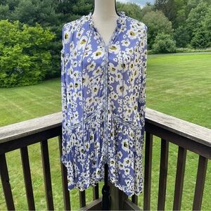 Free People tunic love letter festival cottagecore boho retro flowy oversized XS